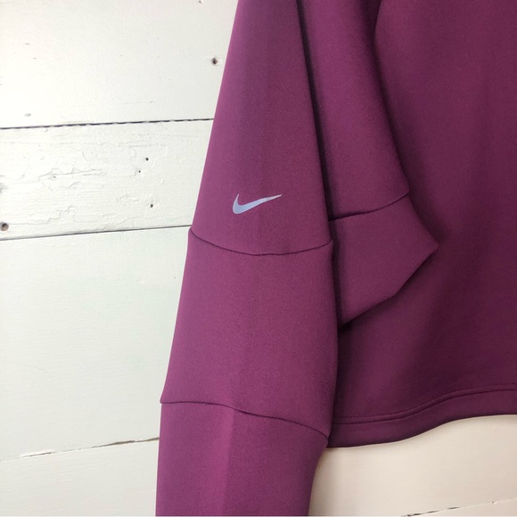 NWT Nike Women's Dri-FIT Prima 1/2-Zip Training Тор in Bordeaux Size Small - Picture 9 of 11